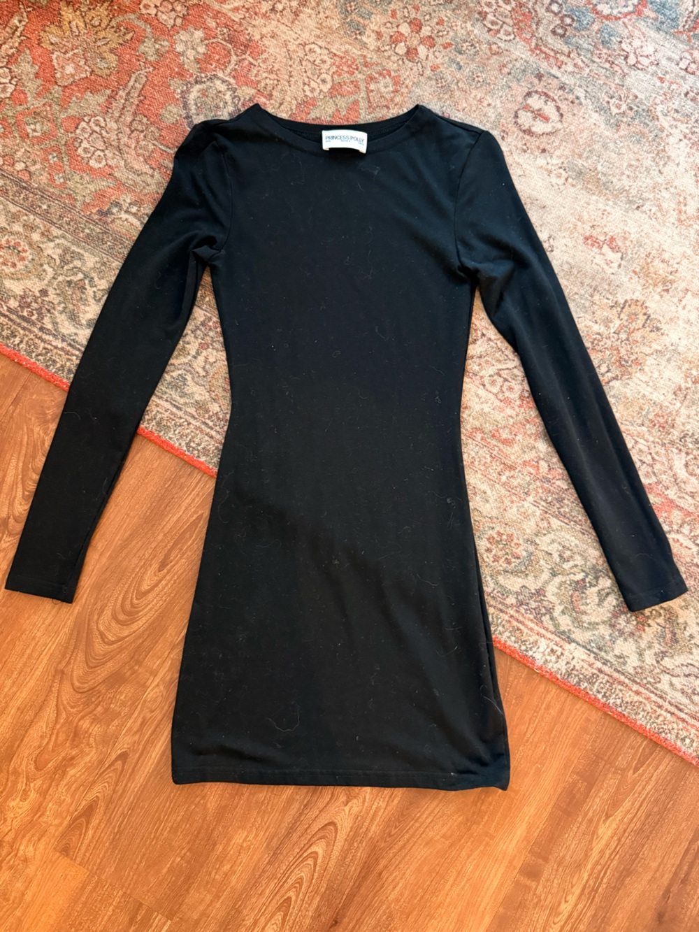 Princess Polly Black Long Sleeve Bodycon Dress